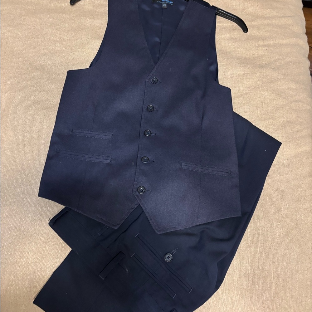 Murano Dark Blue Suit Vest and Trousers